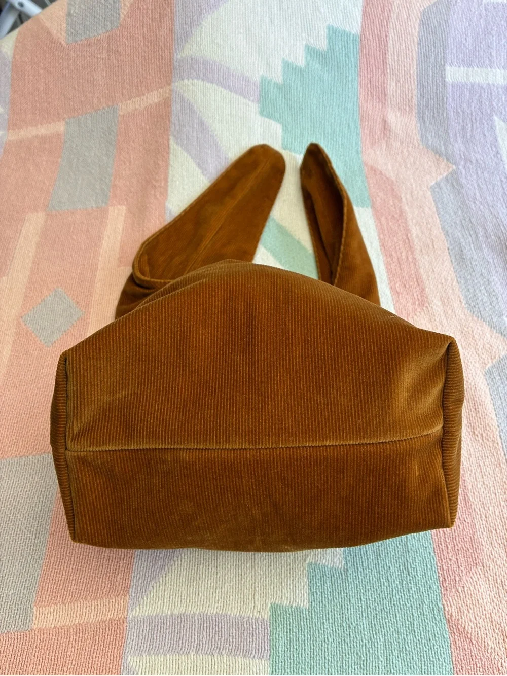 Merit Brown Corduroy Makeup Bag